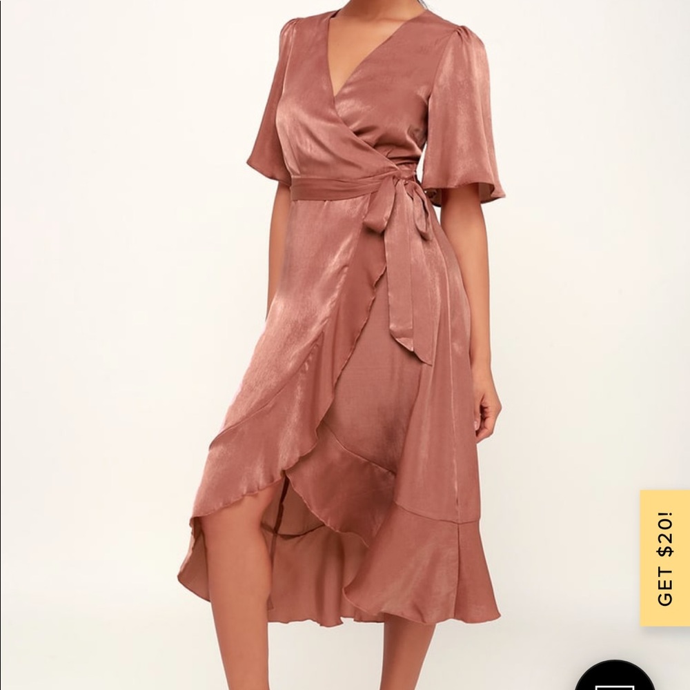 Mauve Satin Dress